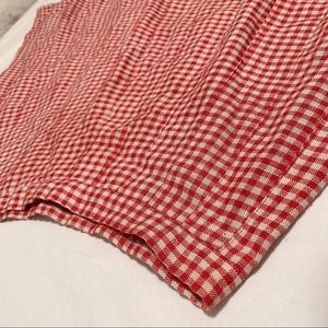 Vintage Gingham Pleated A-Line Skirt
